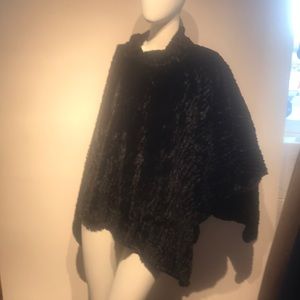 Faux fur cape